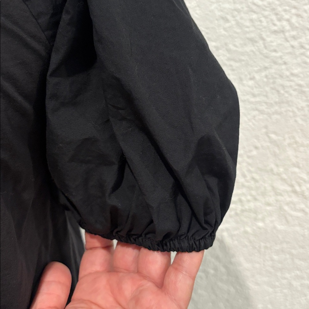 Black Puff Sleeve Blouse Size X-Large - Picture 5 of 7